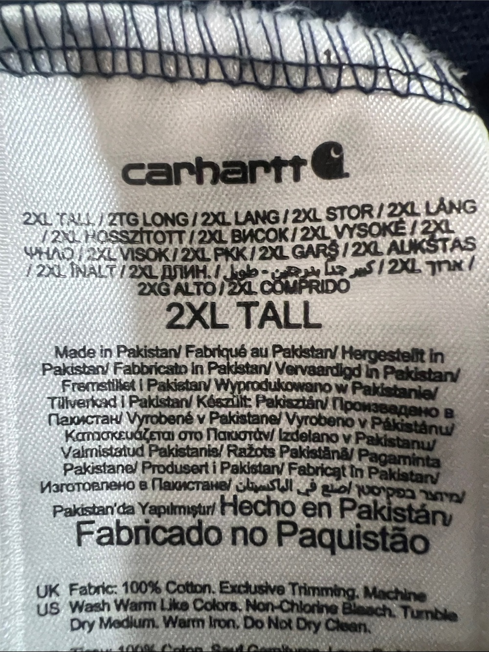 Carhartt Loose Fit Navy Short-Sleeve Pocket Tee with Logo Patch - Picture 6 of 6